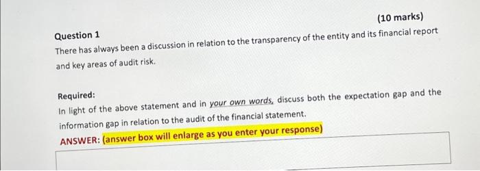  Question There has always been a discussion in relation to the