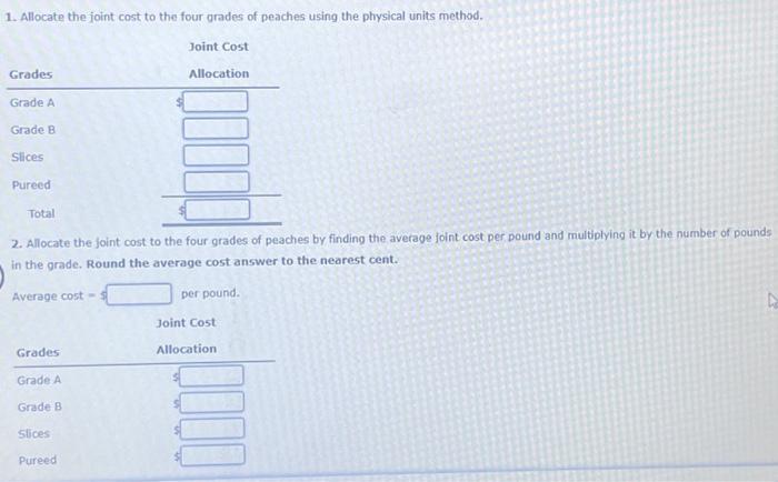 purchases peaches from local orchards and sorts them into four categories. Grade