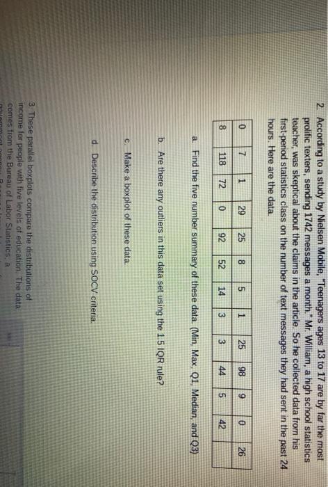 following boxplots show the total income of 40 randomly chosen households each
