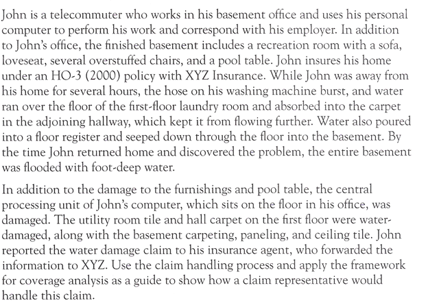 The first activity in the claim handling process is acknowledging and