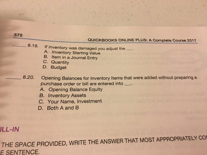 (Note: the question numbers do not refer to the chapter objectives.) 8.01.