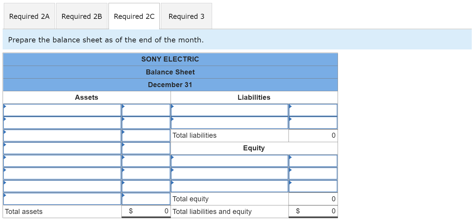 Sanyu Sony started a new business and completed these transactions during December.