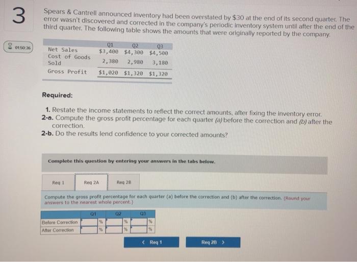 at the end of its second quarter. The error wasn't discovered and