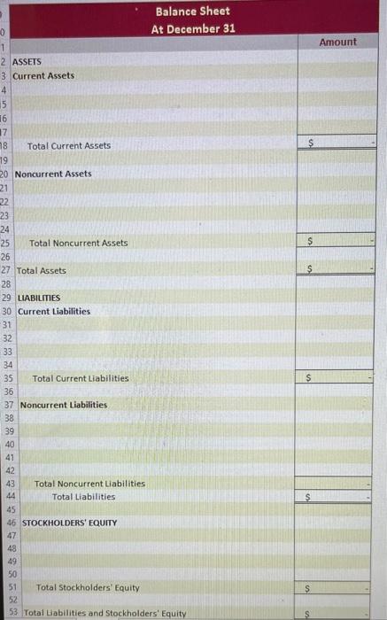 6-1. Prepare Balance Sheet. Larkin Corporation provided the following account balances prepared