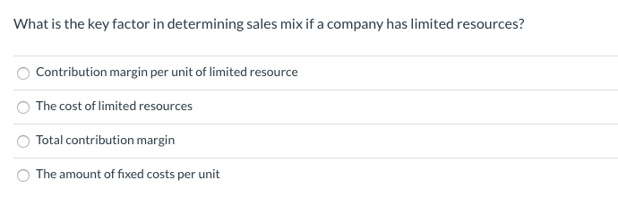 products. The following information is available: Standard Division Premium Division Total Sales