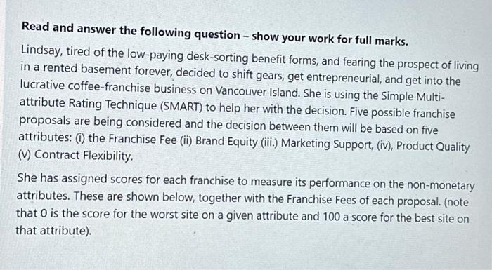  Read and answer the following question show your work for full