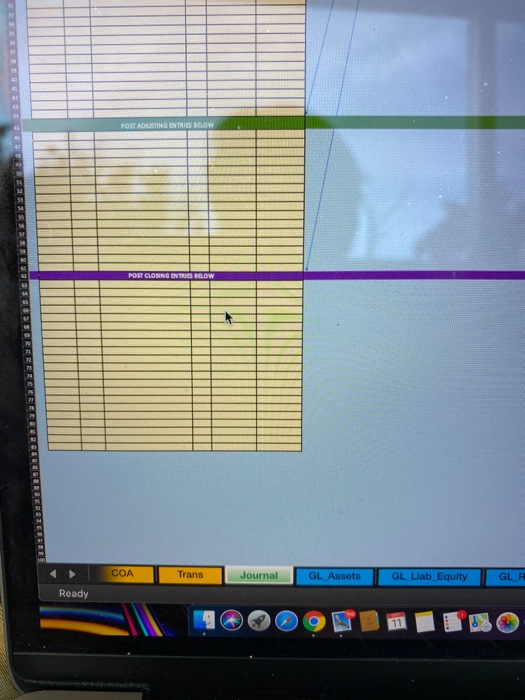 imcome statement, Statement of Shareholders Equity, Balance sheet, and post closing trial