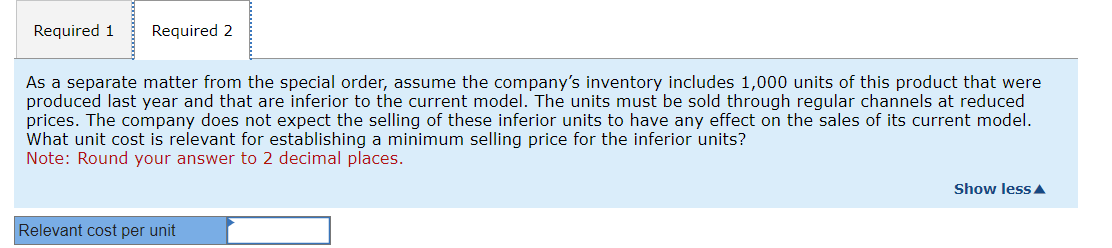 this product at the company's normal activity level of 85,200 units per