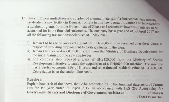 cocoa beans for export. The carrying amount of the net assets employed