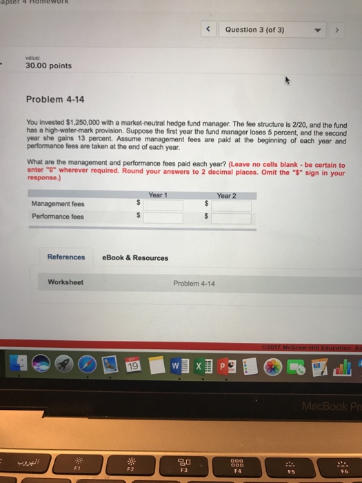  pter 4 HomeWOrk Question 3 (of 3) value: 30.00 points Problem