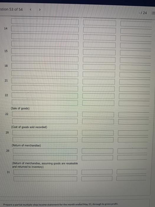beginning of May. Piper Specialty Store's ledger showed Cash $7.200: Accounts Receivable