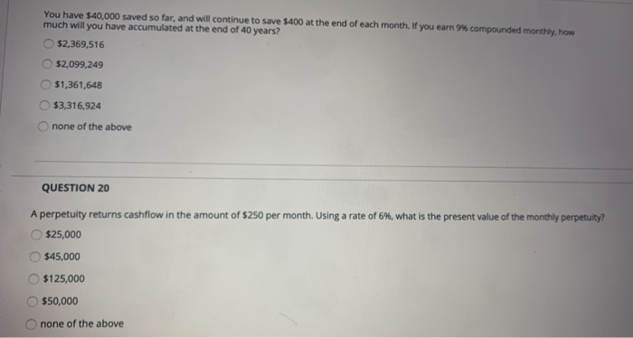  You have $40,000 saved so far, and will continue to save