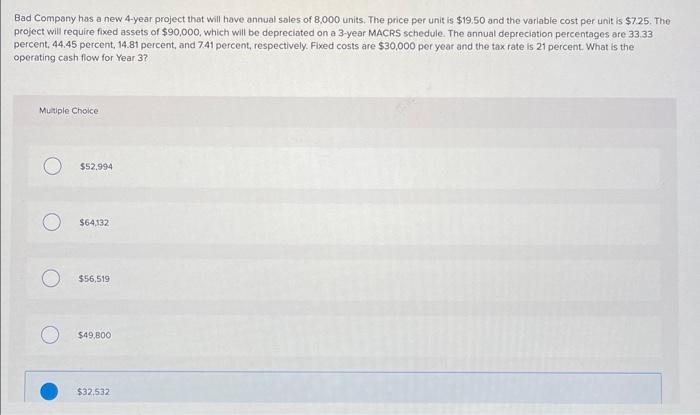 require fixed assets of $909,000, which will be depreciated on a 5