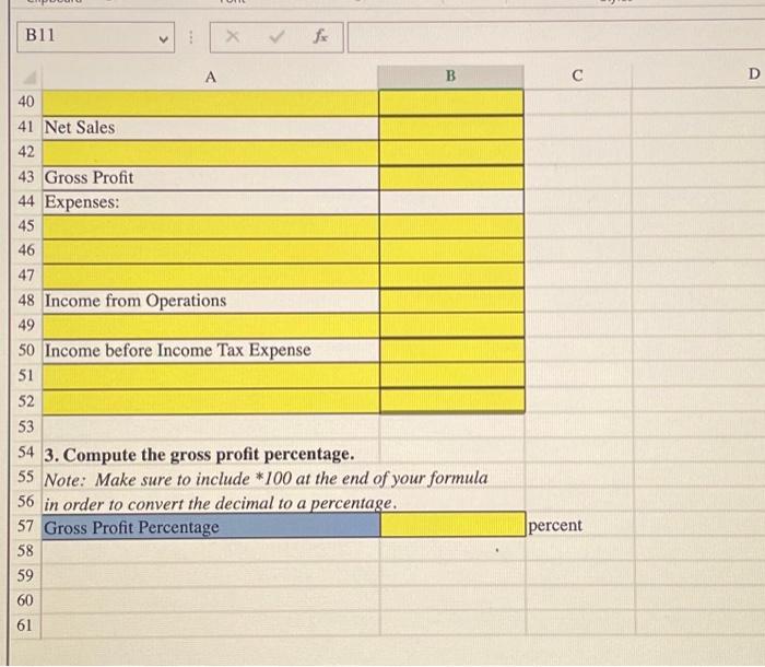 an Income Statement for the month ended January 31. Use the information