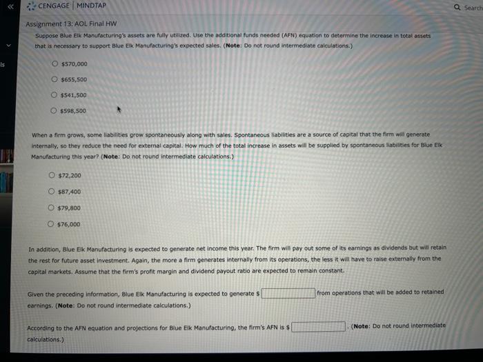 equation Blue Eik Manufacturing has the following end-of-year balance sheet: The firm