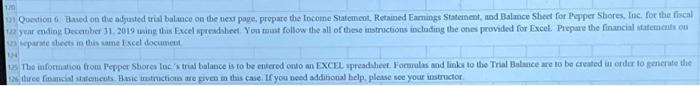  12 Question based on the adjusted trial balance on the text