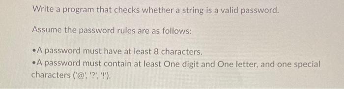 Can you solve it in JAVA please. Write a program that checks