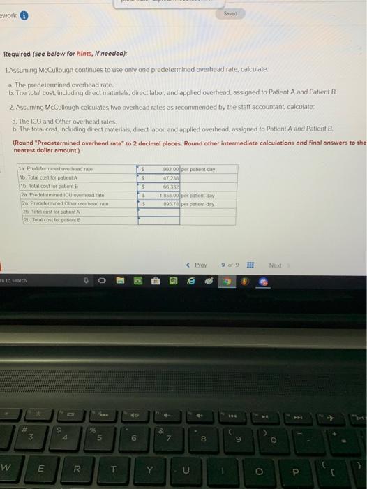  Saved Ework Required (see below for hints, if needed): 1. Assuming