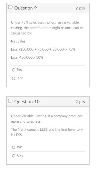 lists associated with the boxed areas to select amounts for each cost