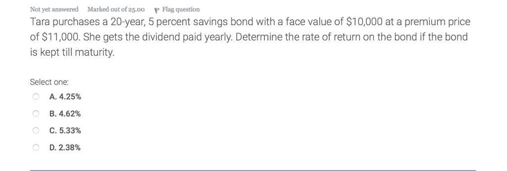  Not yet answered Marked out of 25.00 P Flag question Tara