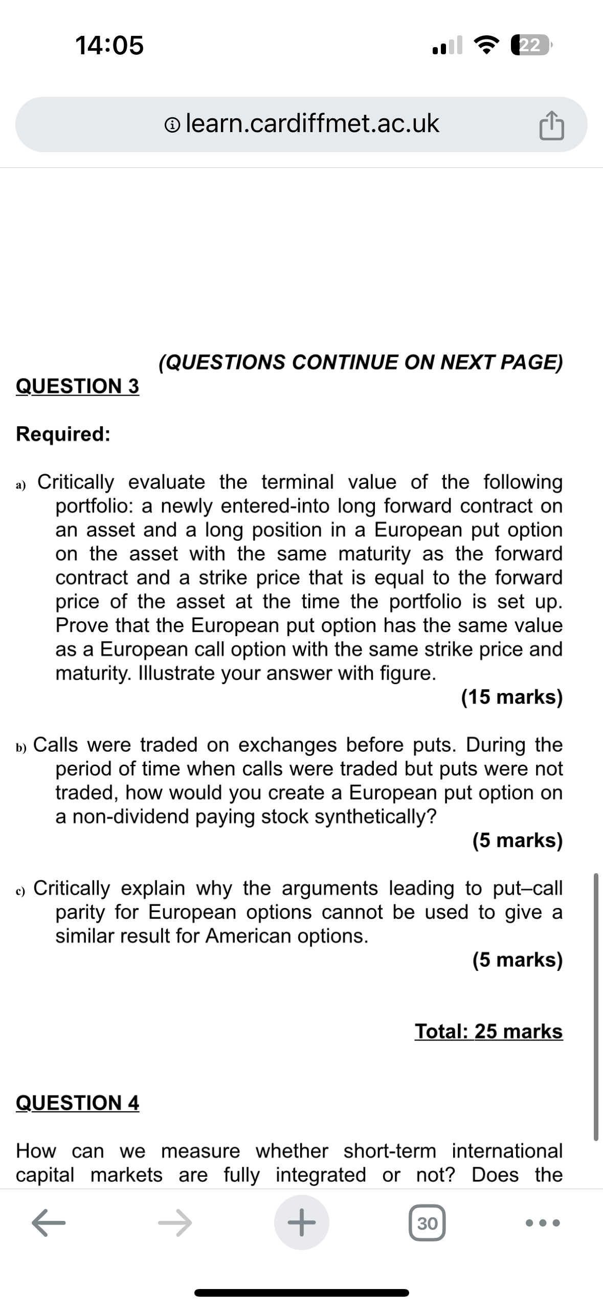  QUESTION 3 Required: a) Critically evaluate the terminal value of the