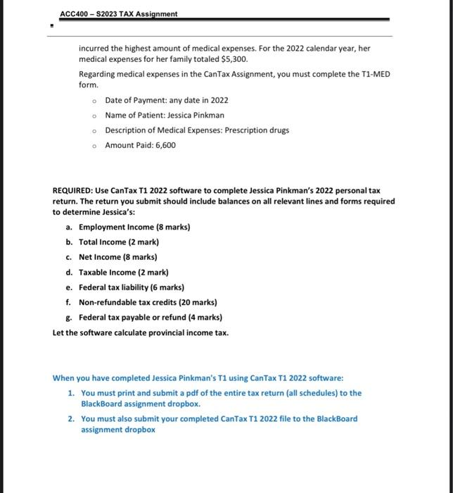 10% OF FINAL GRADE DATE DUE: August 11, 2023, 11:59pm Individual Submission