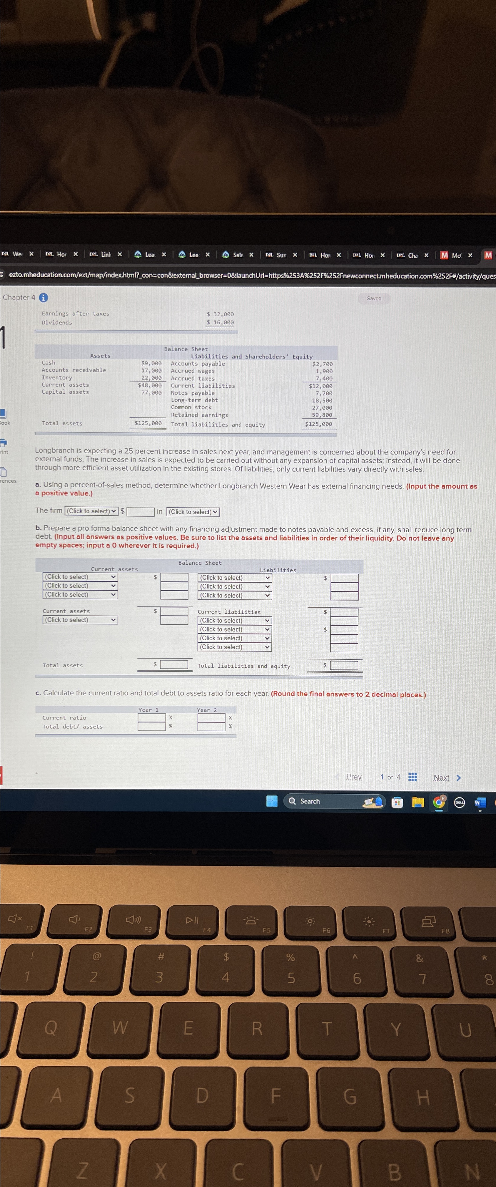  (i) Saved Earnings after taxes Dividends \table[[$32,000 