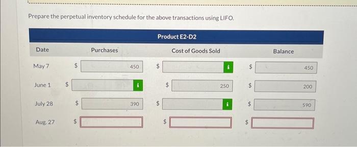 Crane sold 25 units, and on August 27, 40 more units. Prepare
