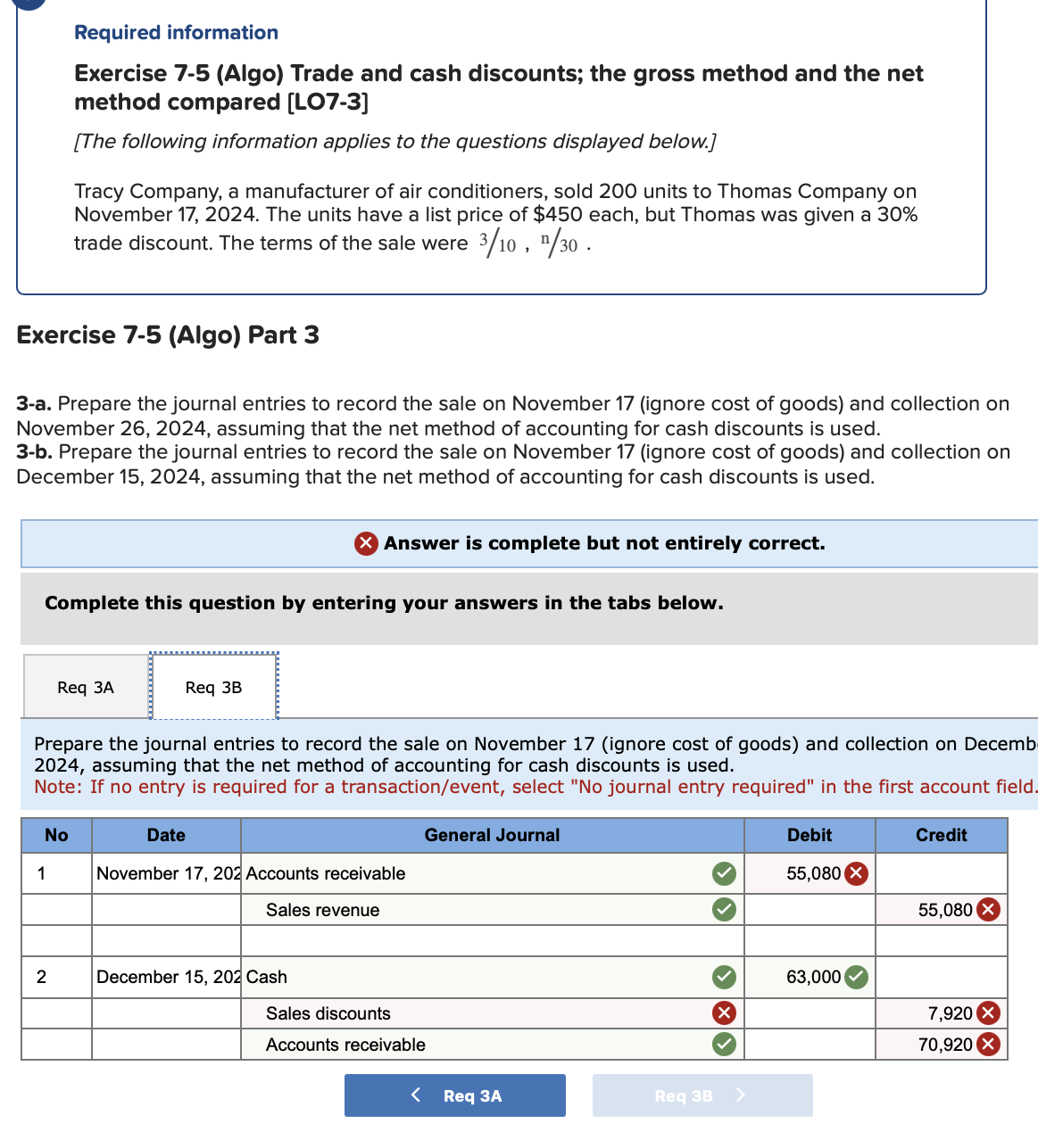 Please help! Thanks Required information Exercise 7-5 (Algo) Trade and cash discounts;