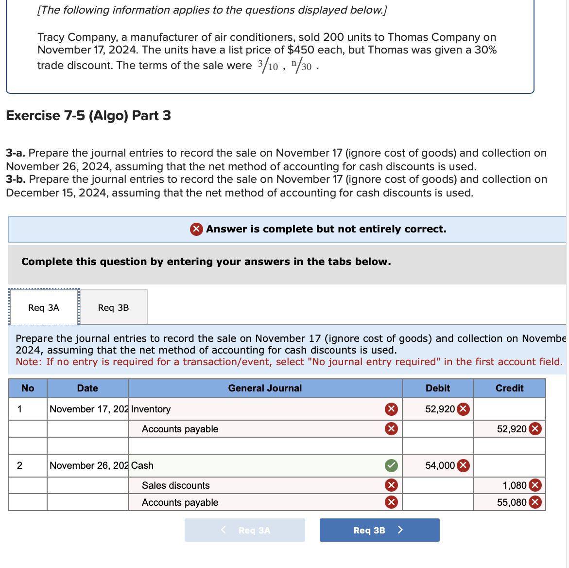 the gross method and the net method compared [LO7-3] [The following information
