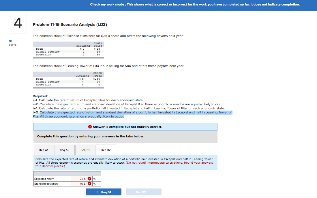Please answer the last part i just need Req B2. The answer