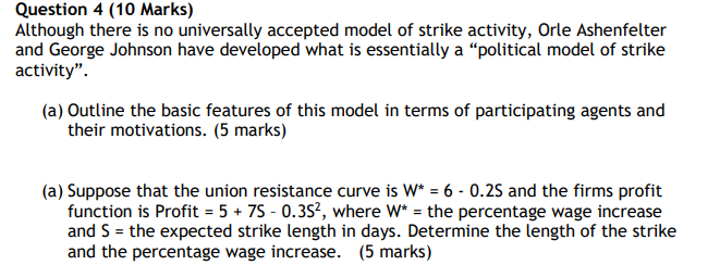  Question 4 (10 Marks) Although there is no universally accepted model