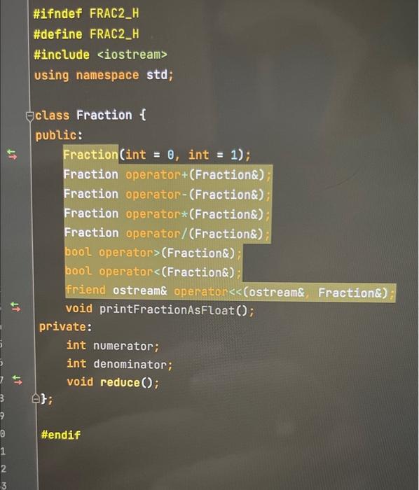 c(7, 3), d(3, 9), x; // c.printFraction(); cout c; cout " +