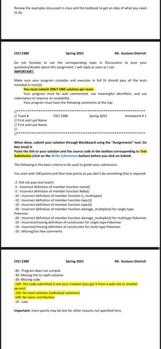 implement a basic Pokemon class, induding a method that determines a Pokemoo's