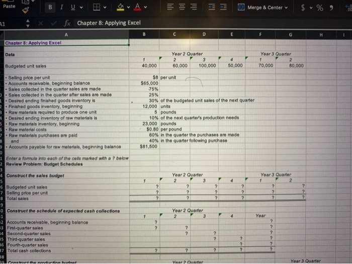  Paste BIU v A E Merge & Center $ % )