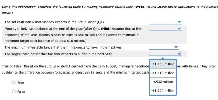 The sales and cash collection estimates are shown in the following table