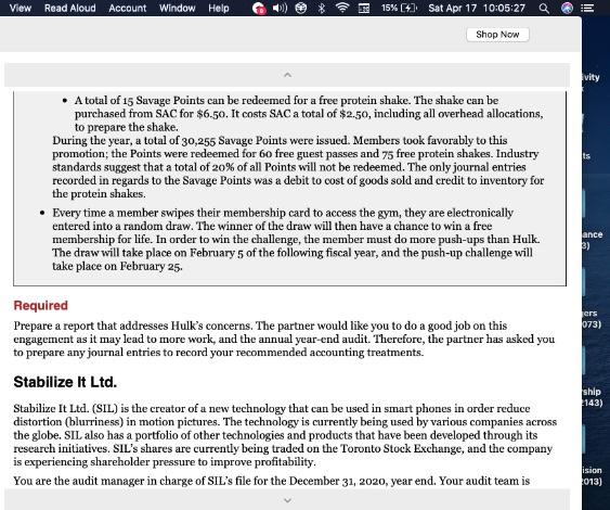  View Read Aloud Account Window Help -) 15% (4) Sat Apr