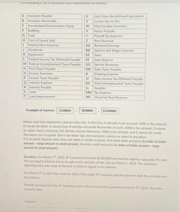  Where cach box represents a journal entry line. In first box,