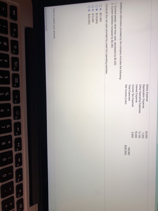 of cash flows. Refer to the following income statement Rodriguez, Inc Income