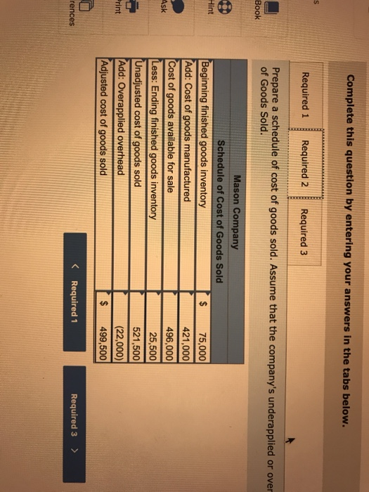 of Goods Manufactured and Cost of Goods Sold; Income Statement (LO3-3) The