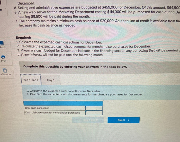 budget for Ashton Company, a distributor of exercise equipment. The following information