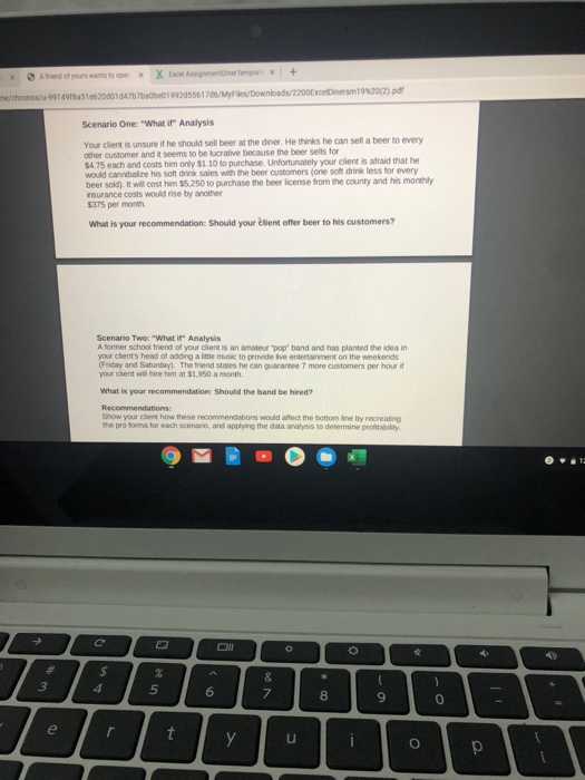 wants to ope met mate O Fle homeichronos/99149Ba51e620d01647baobe01992d55617d6/My les/Downloads/2200ExcelDinersm19%20(2) pdf Chart Two-Total