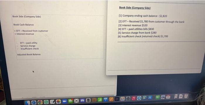 How do I transfer the information? Book Side (Company Side) book 5ide