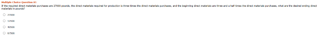  give me the answer and calculation process Multiple choice Question 81
