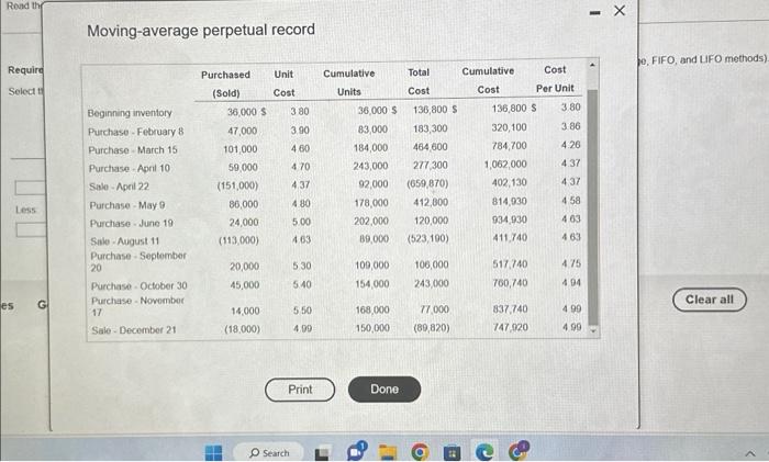 Allas Imports has computed its ending inventory and cost of goods soid