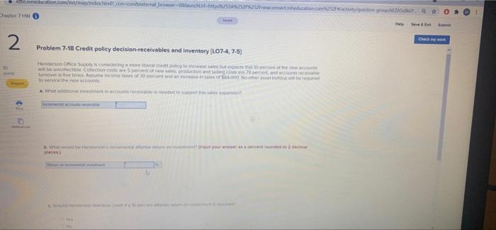  neducation.com/es/concernal werden with button CO TAS > S 2 Problem 7-18