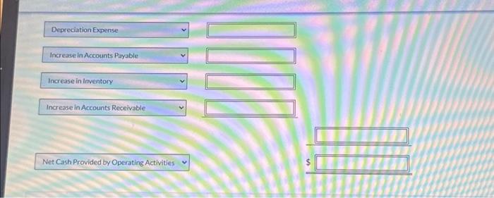 The following working capital accounts changed. Question 10 of 10 5.63/10 Flint