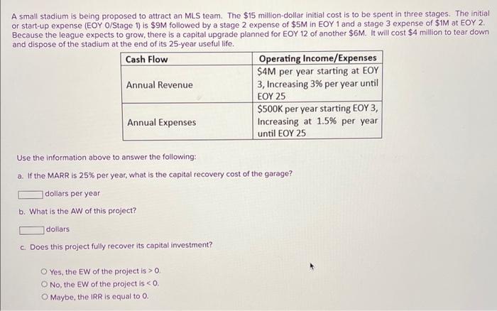  PLEASE ANSWER THE QUESTIONS!!!! Thank you!! A small stadium is being