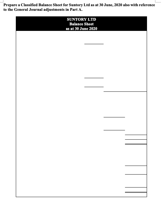 ending 30 June, 2020. The company uses periodic inventory system. All sales