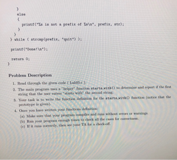 give you practice working with pointers and loops. Getting Started To start